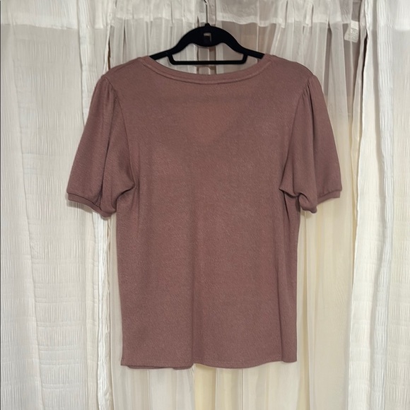 Mod Ref Purple Fitted Short Sleeve Blouse - Picture 4 of 5